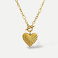 Bold heart toggle necklace