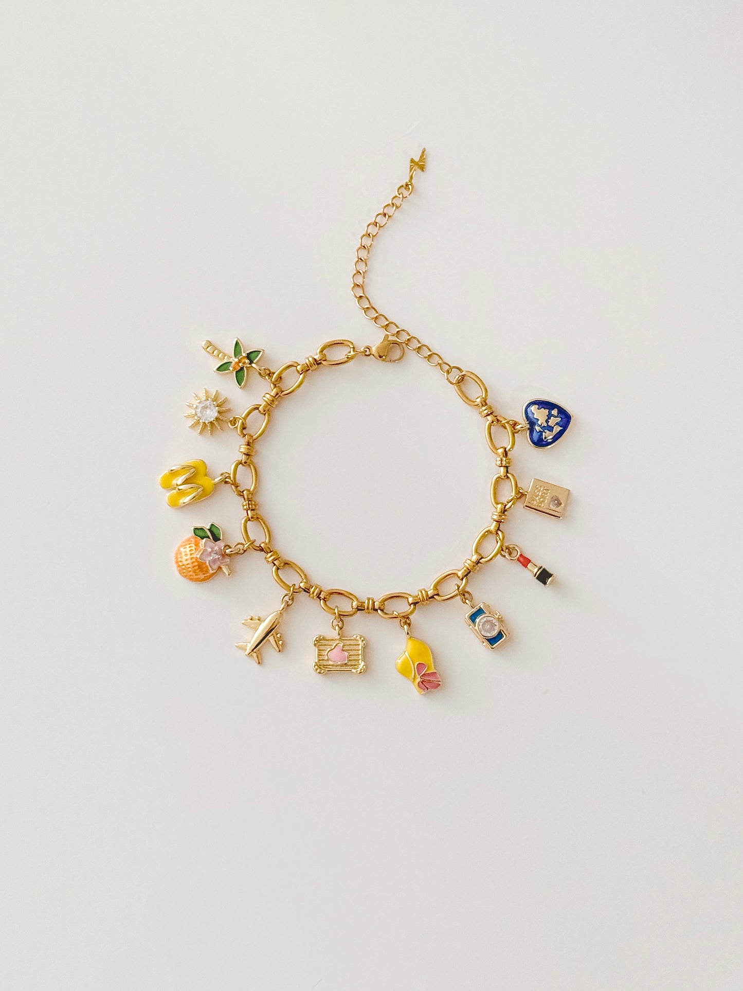 Vacation charms bracelet