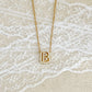 Disco initial necklace