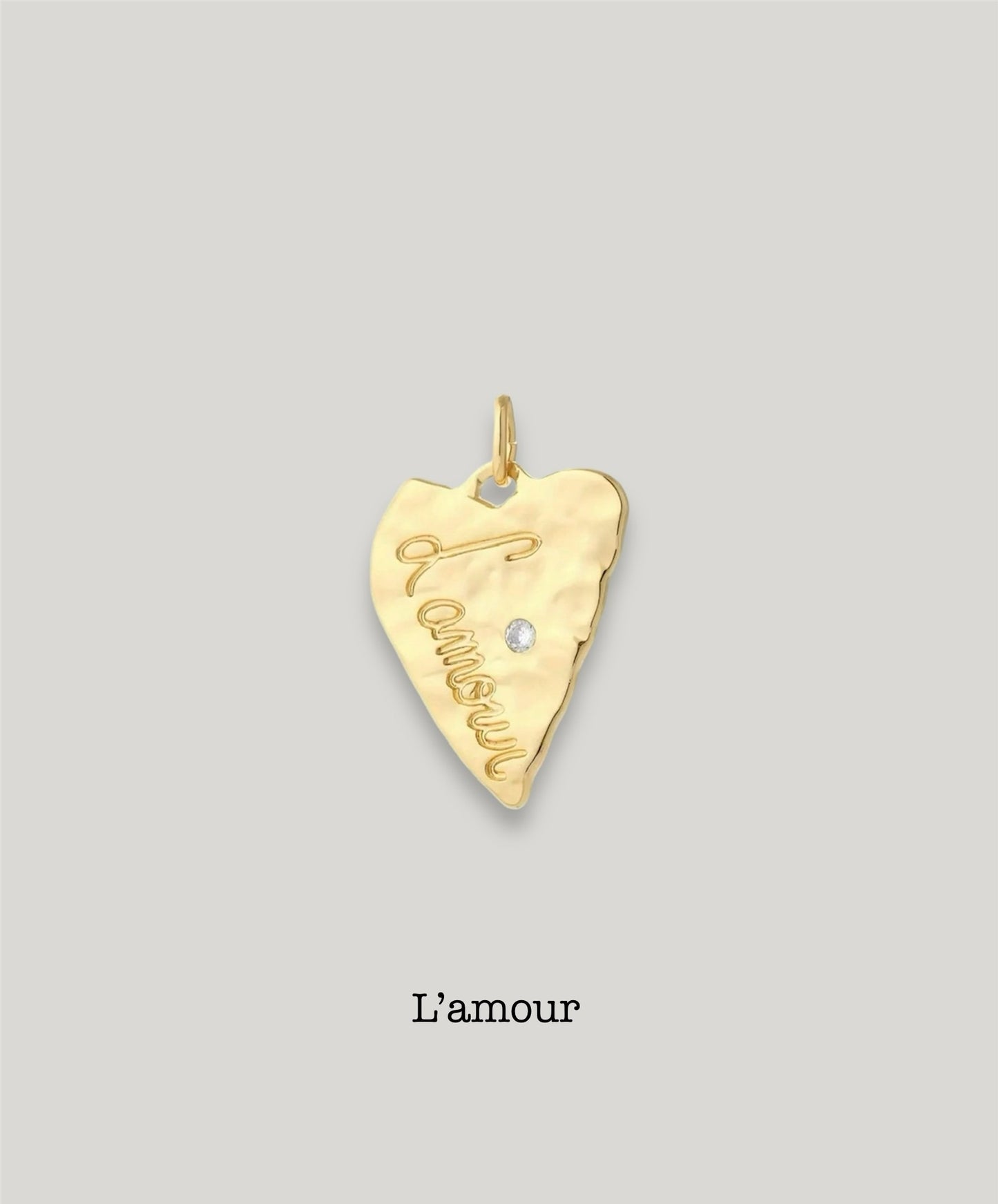 Contrasting heart charm