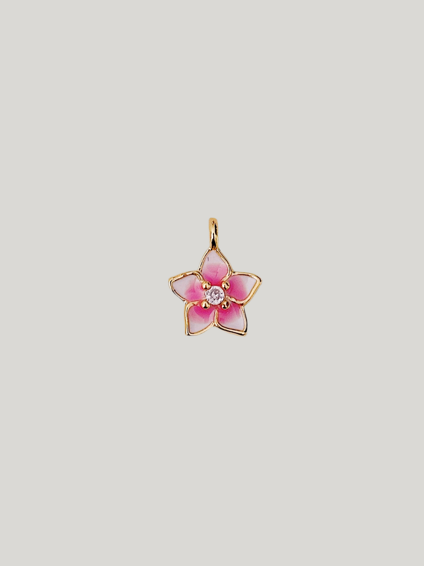 Pink flower charm