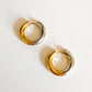 Two tone hoops earrings