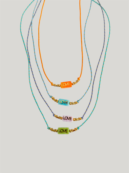 Love thread necklace