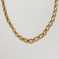 Flat oval chain necklace