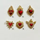 Bordeaux Heart charms