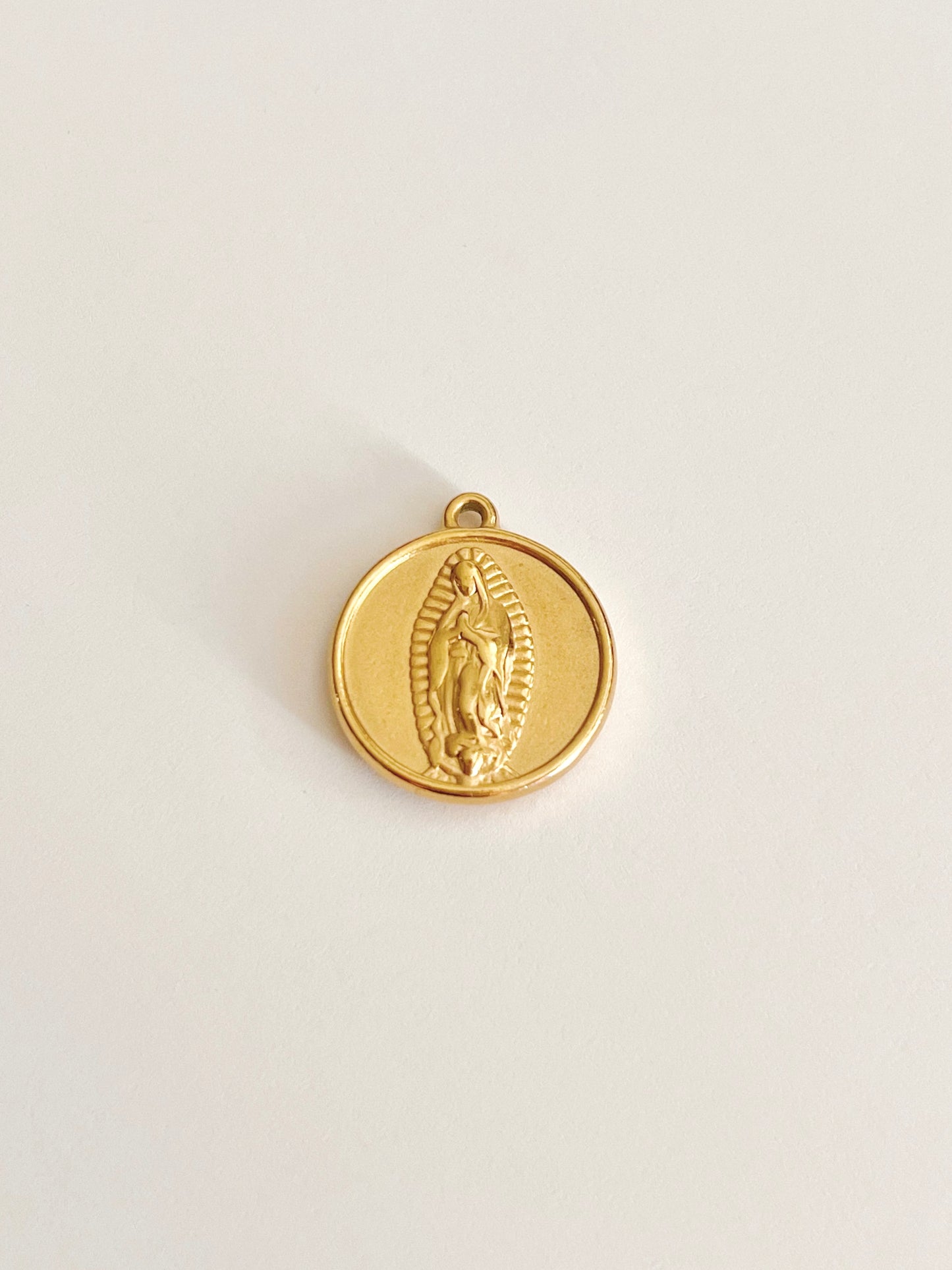 Virgin medallion charm