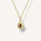 Ruby drop necklaces