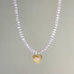 Blush heart necklace