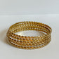 Flat twisted bangle (set of 5)