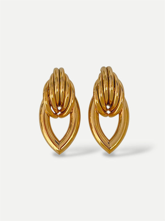 Vintage Oval Knot Earring