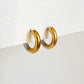 Two tone hoops earrings