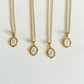 Vintage initial charm necklace