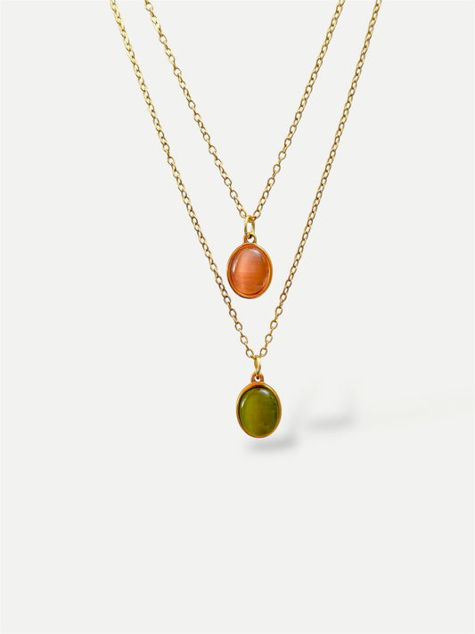Oval drop Necklace
