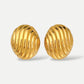 Oval oversized studs earrings