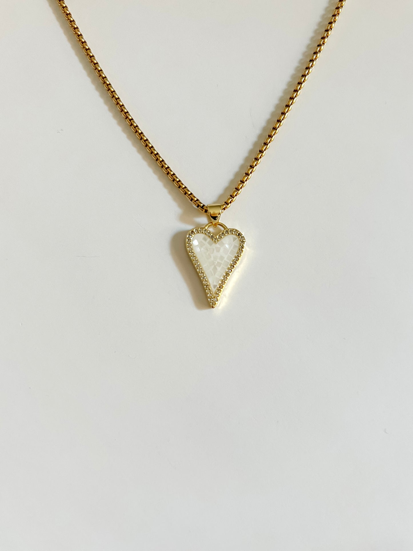 Mosaic heart necklace