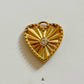 Sunburst heart charm