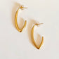 Long oval hoop earrings