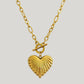 Bold heart toggle necklace