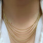 Multi layers snake chain necklace