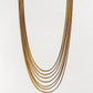 Multi layers snake chain necklace