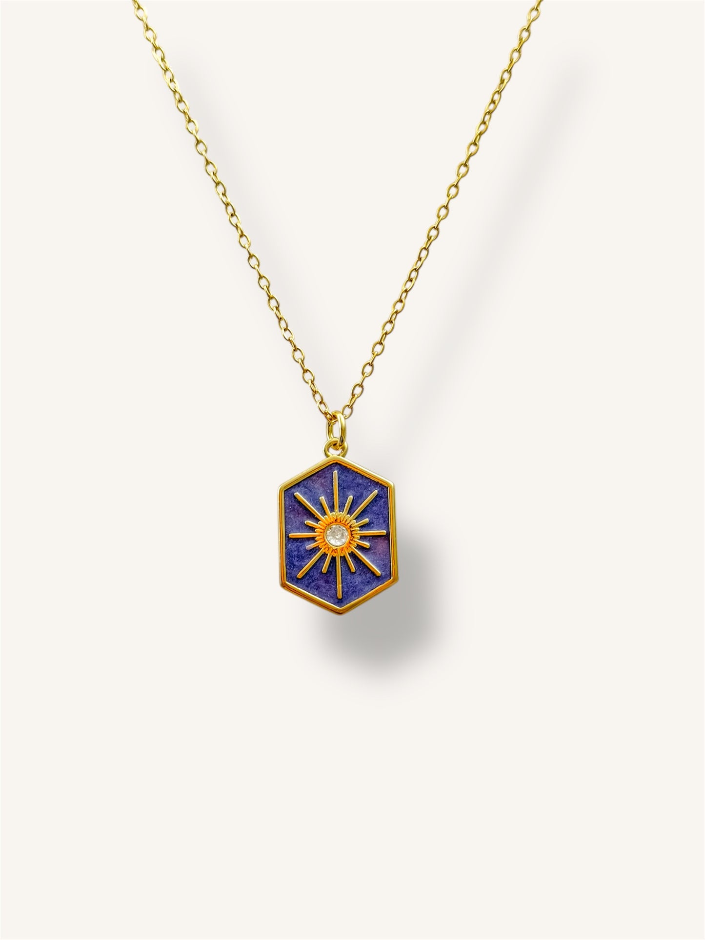Hexagon star necklace