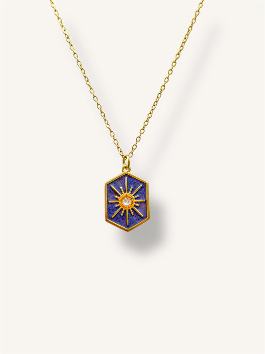 Hexagon star necklace