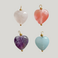 Crystal heart charms