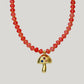 Iris mushroom necklace