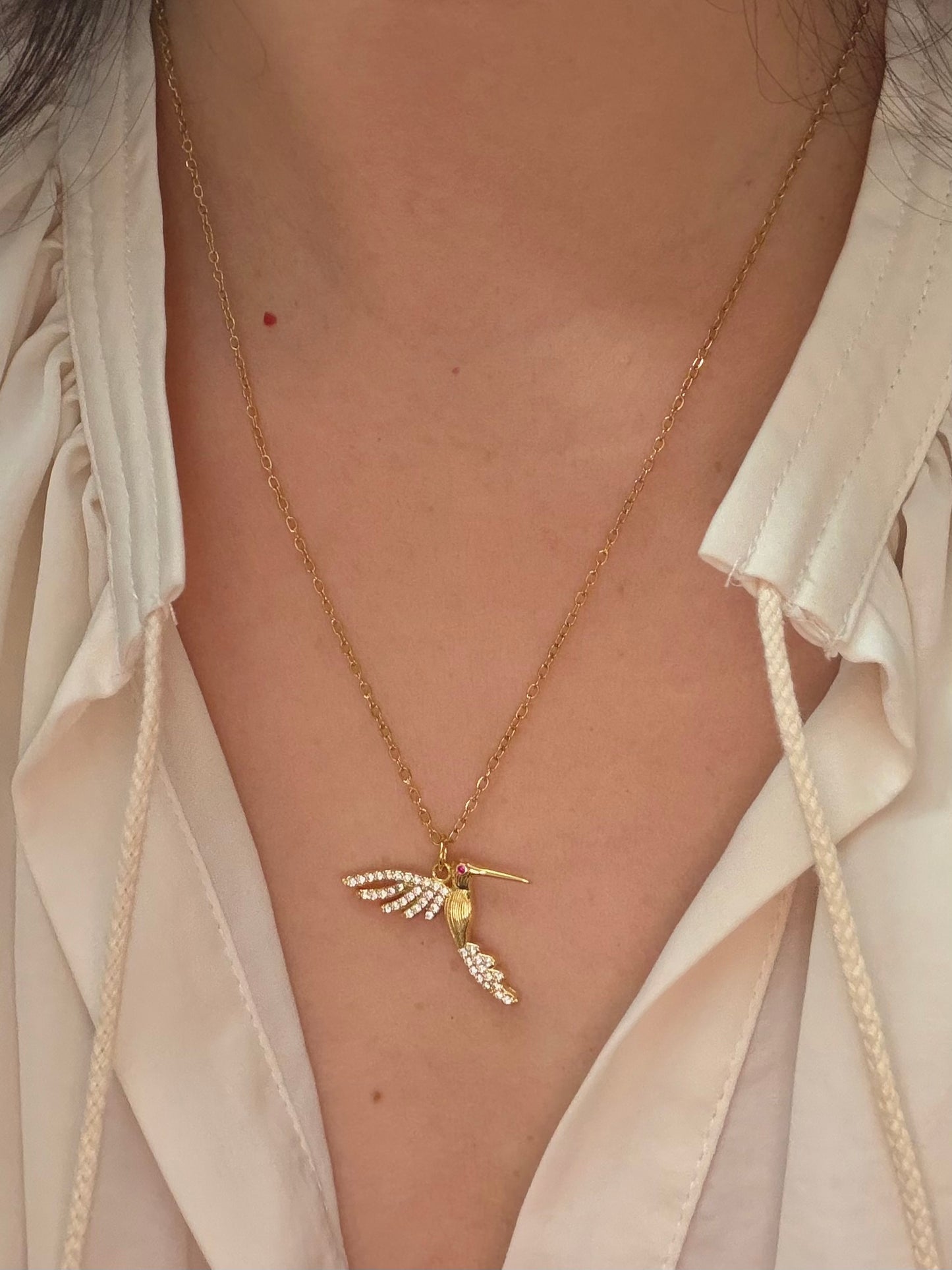 Hummingbird necklace