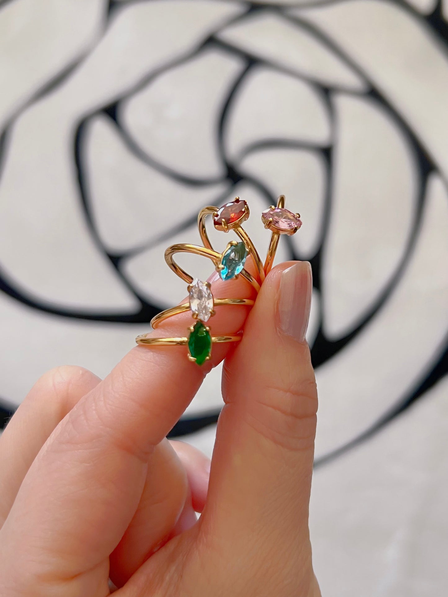 Solitaire marquise ring