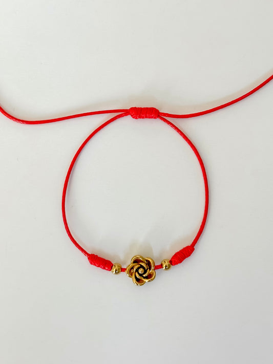 Rosette cord bracelet
