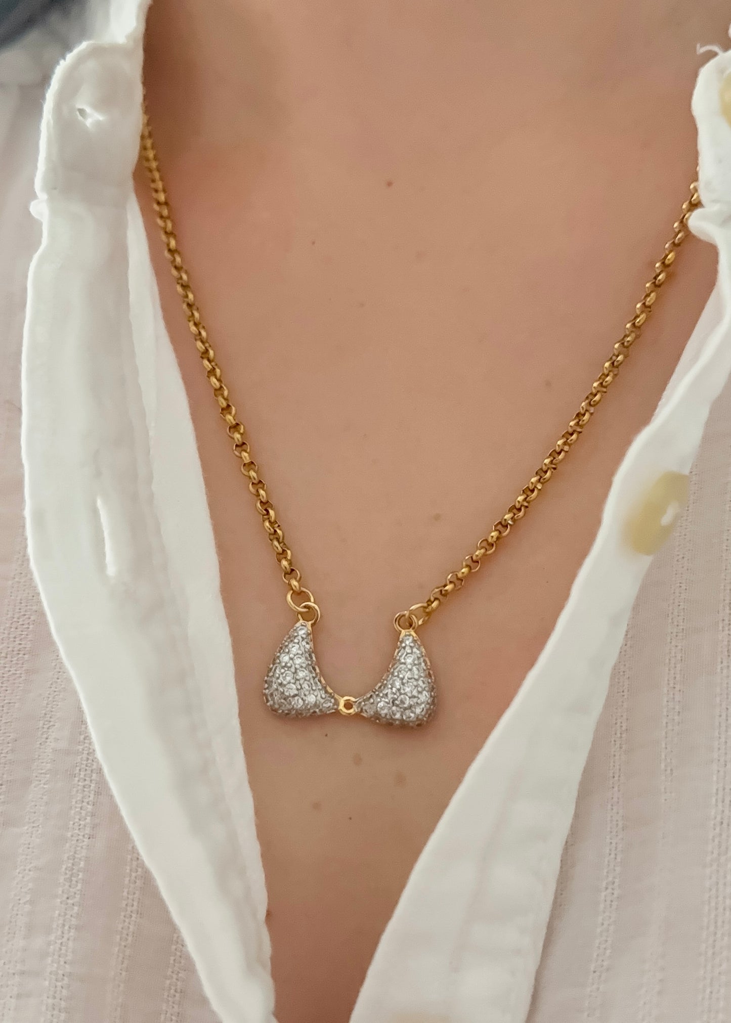 Sparkle bra necklace