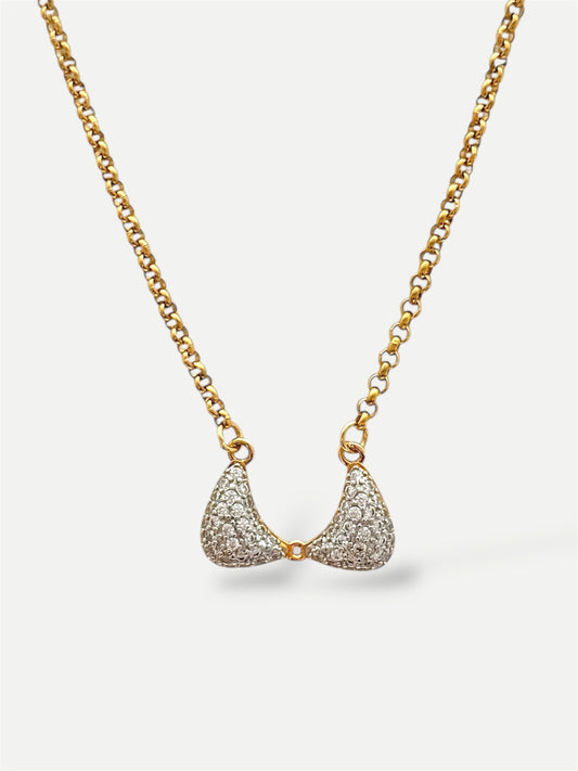 Sparkle bra necklace