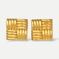 Square oversized studs earrings