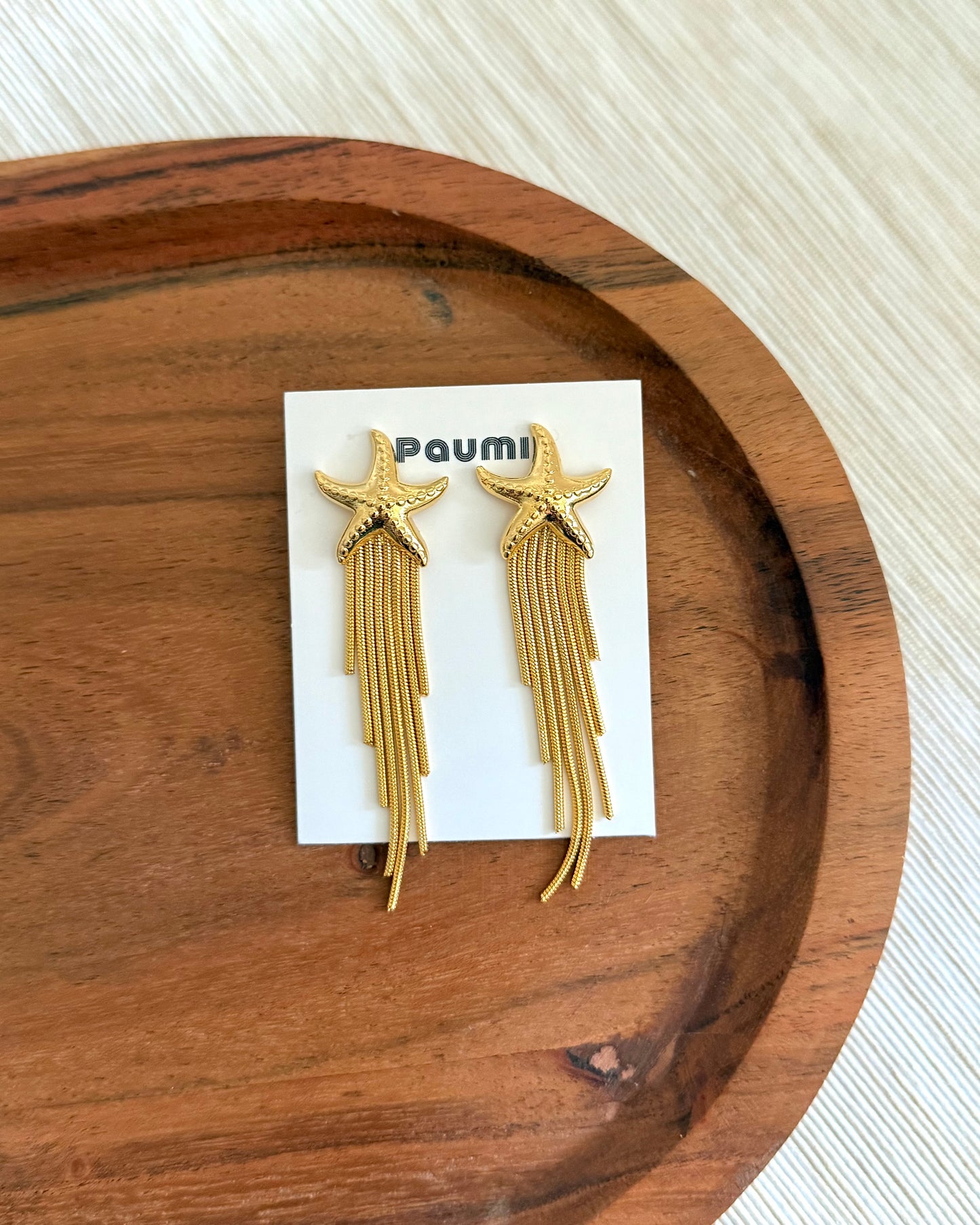 Sea star dangle earring