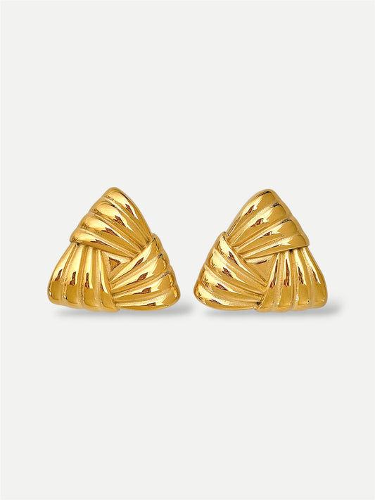 Triangle oversized studs earrings