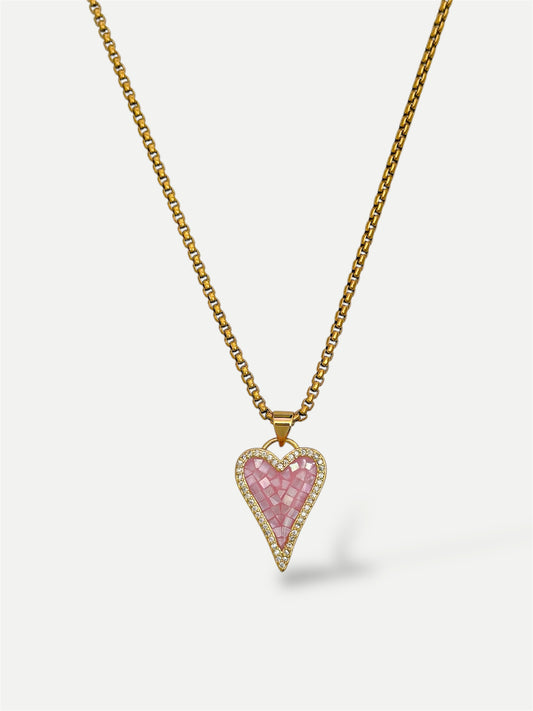 Mosaic heart necklace
