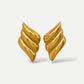 Wing oversized studs earrings