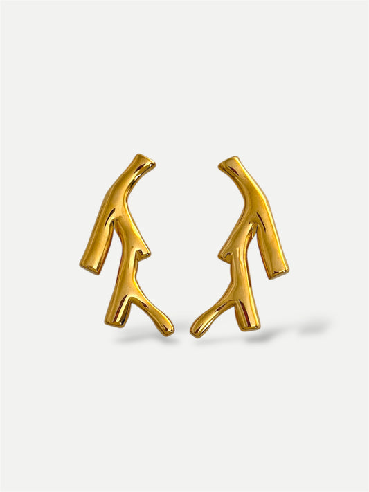 Branch coral earrings
