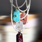 Hexagon natural stone bead necklace