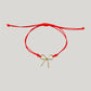 Bow red cord bracelet