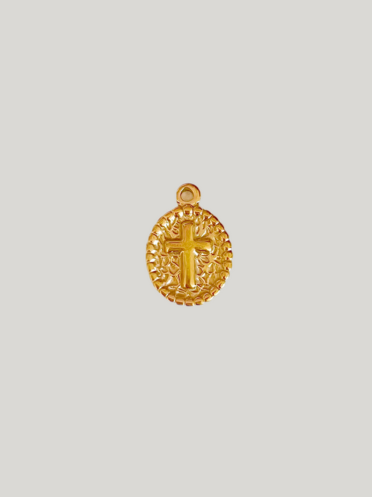 Cross medallion charm