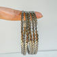 Flat twisted bangle (set of 5)