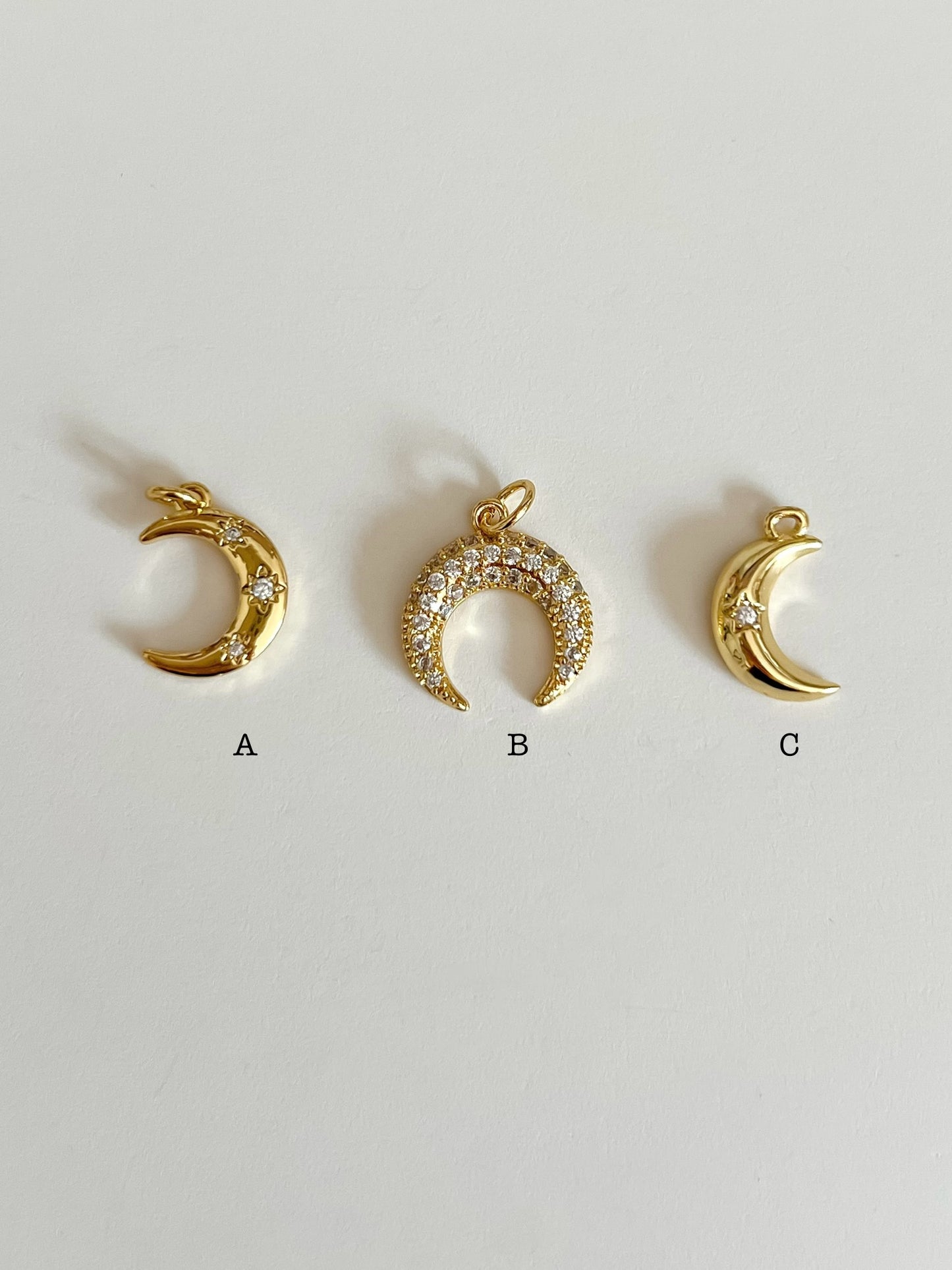 Dainty moon charms