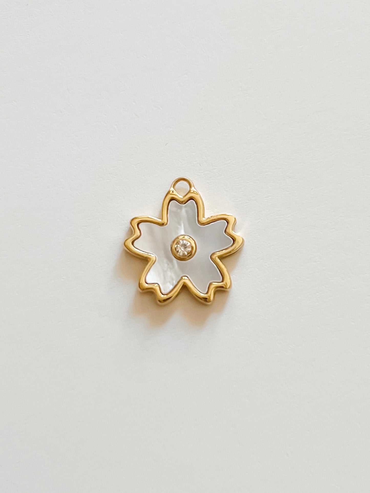 Shell flower charm