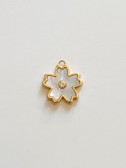 Shell flower charm