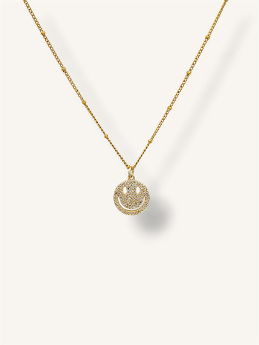 Happy face necklace