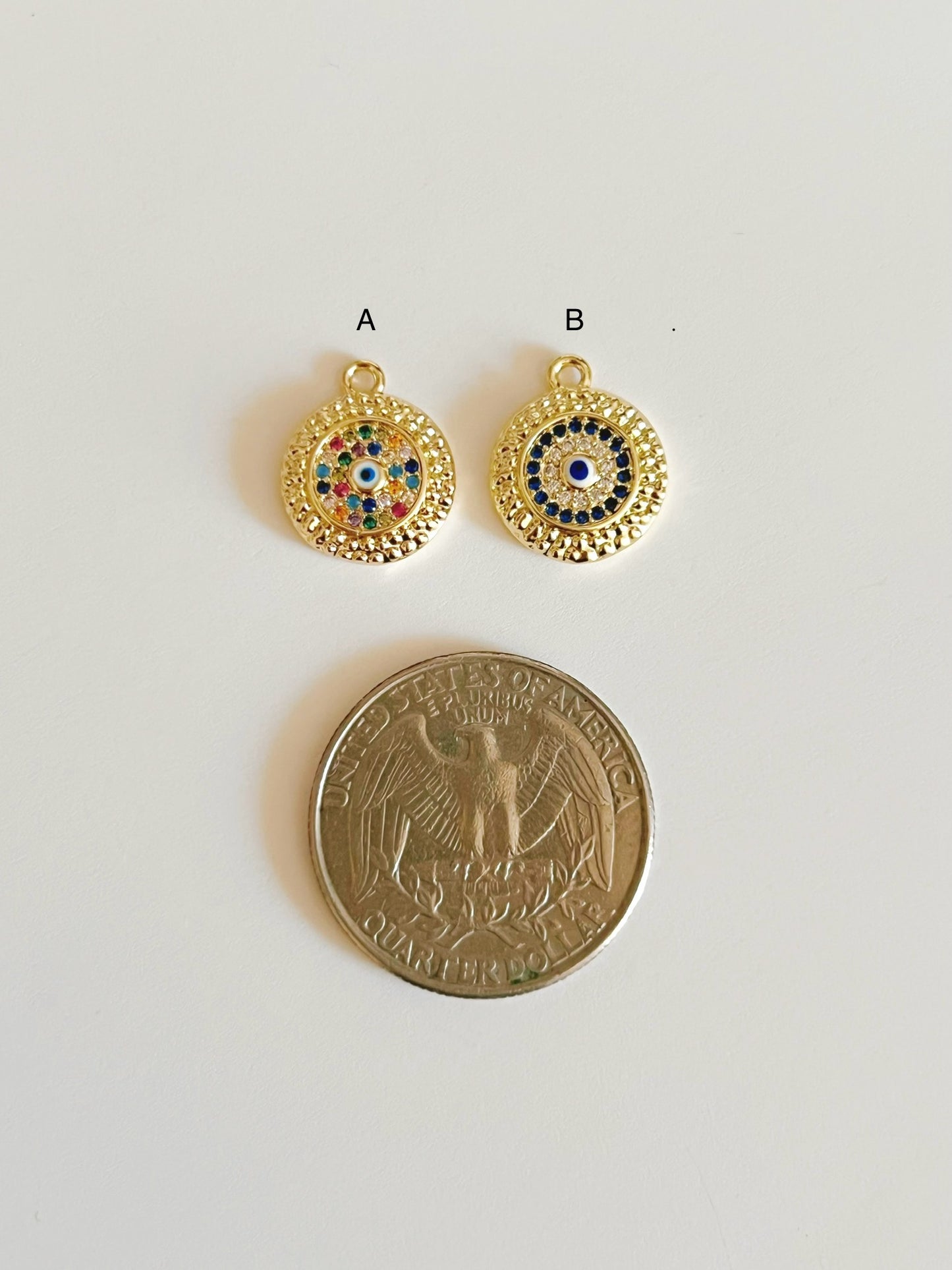 Round evil eye Charm