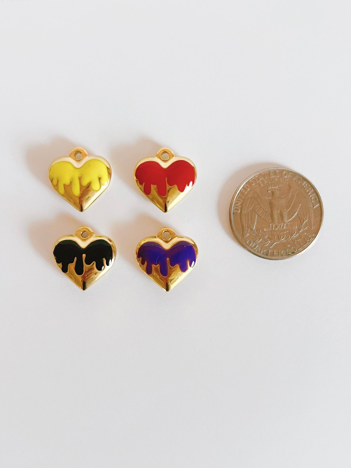 Dripping heart charm
