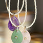 Drop natural stone beads necklace